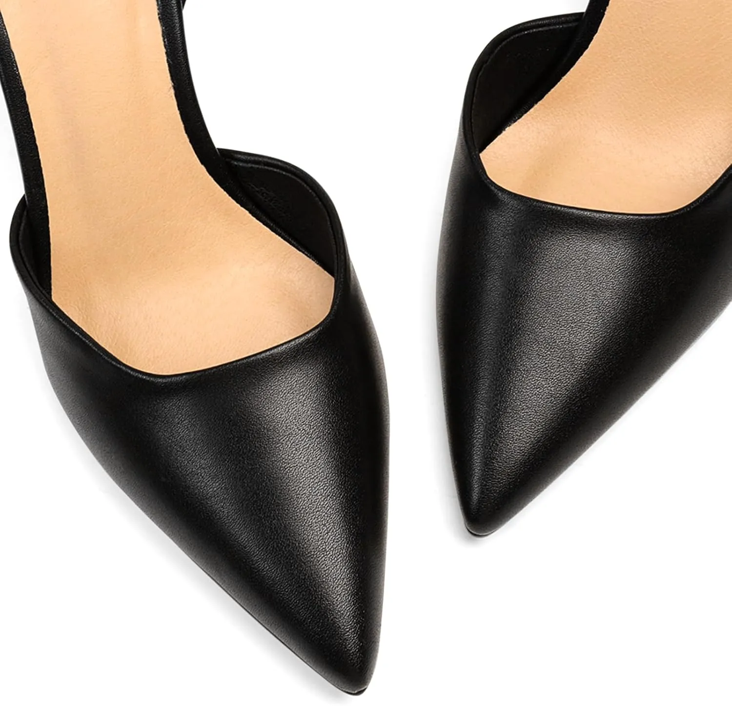 Women's Closed Toe Heeled Sandals Ankle Buckle Strap Mesh Shoes Funky Cowhide Pointed Dresses
