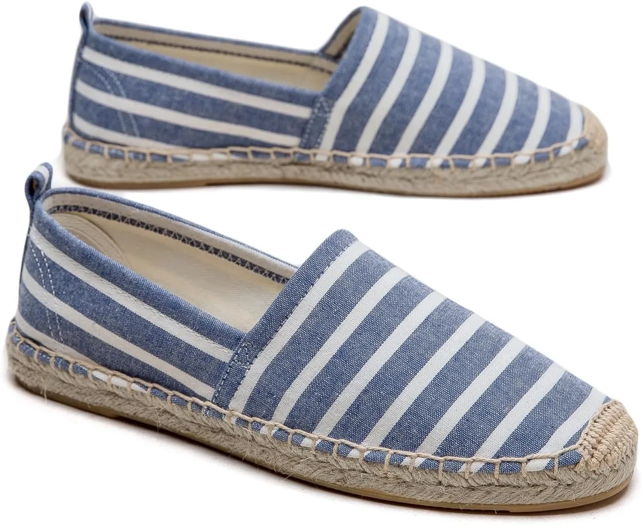 Women's Flat Espadrilles - Soft Women Sneakers Canvas Espadrille Fashion Simple Design Non-Slip Sole Suitable for Summer,Spring,Autumn Any Scenario