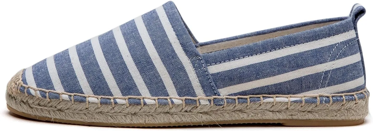 Women's Flat Espadrilles - Soft Women Sneakers Canvas Espadrille Fashion Simple Design Non-Slip Sole Suitable for Summer,Spring,Autumn Any Scenario