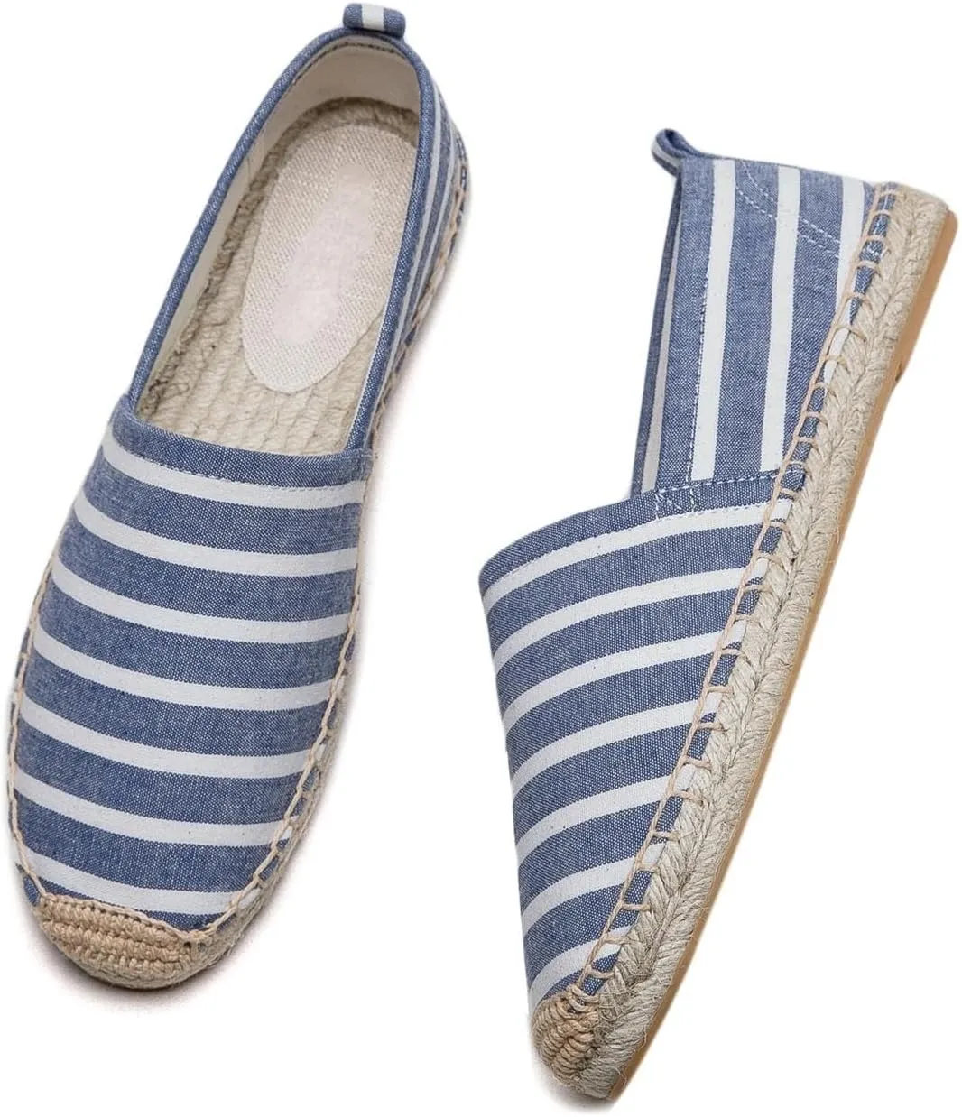 Women's Flat Espadrilles - Soft Women Sneakers Canvas Espadrille Fashion Simple Design Non-Slip Sole Suitable for Summer,Spring,Autumn Any Scenario