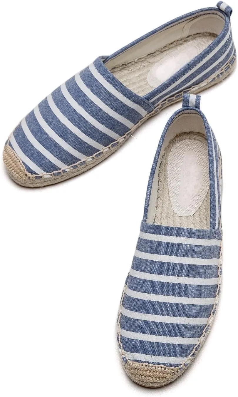 Women's Flat Espadrilles - Soft Women Sneakers Canvas Espadrille Fashion Simple Design Non-Slip Sole Suitable for Summer,Spring,Autumn Any Scenario