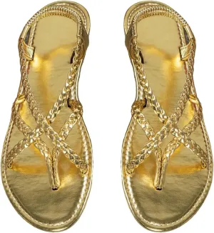Womens Flat Sandals Strappy Thong Sandals Casual Elastic Strap Flip Flops Slingback Beach Flip Flops