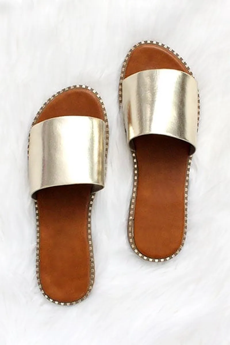 Womens Flat Slide Sandals Summer Fashion Sandals