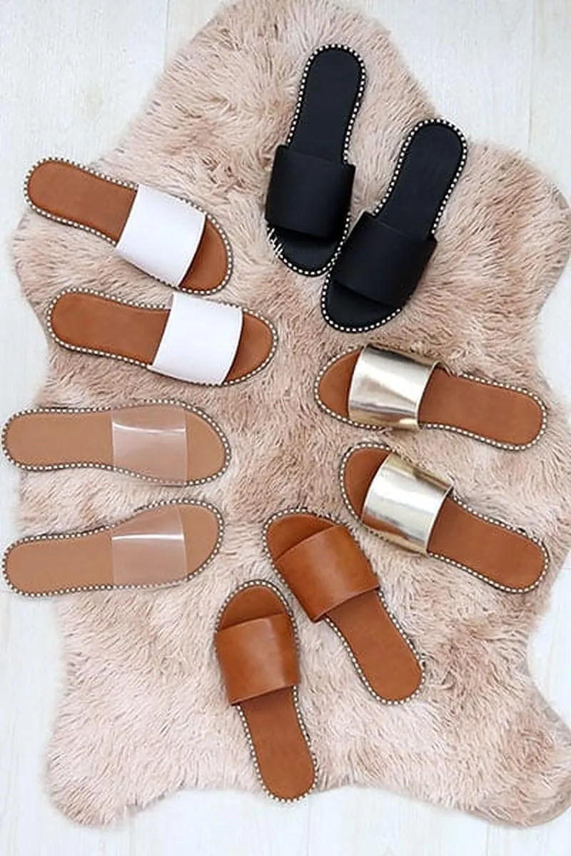 Womens Flat Slide Sandals Summer Fashion Sandals
