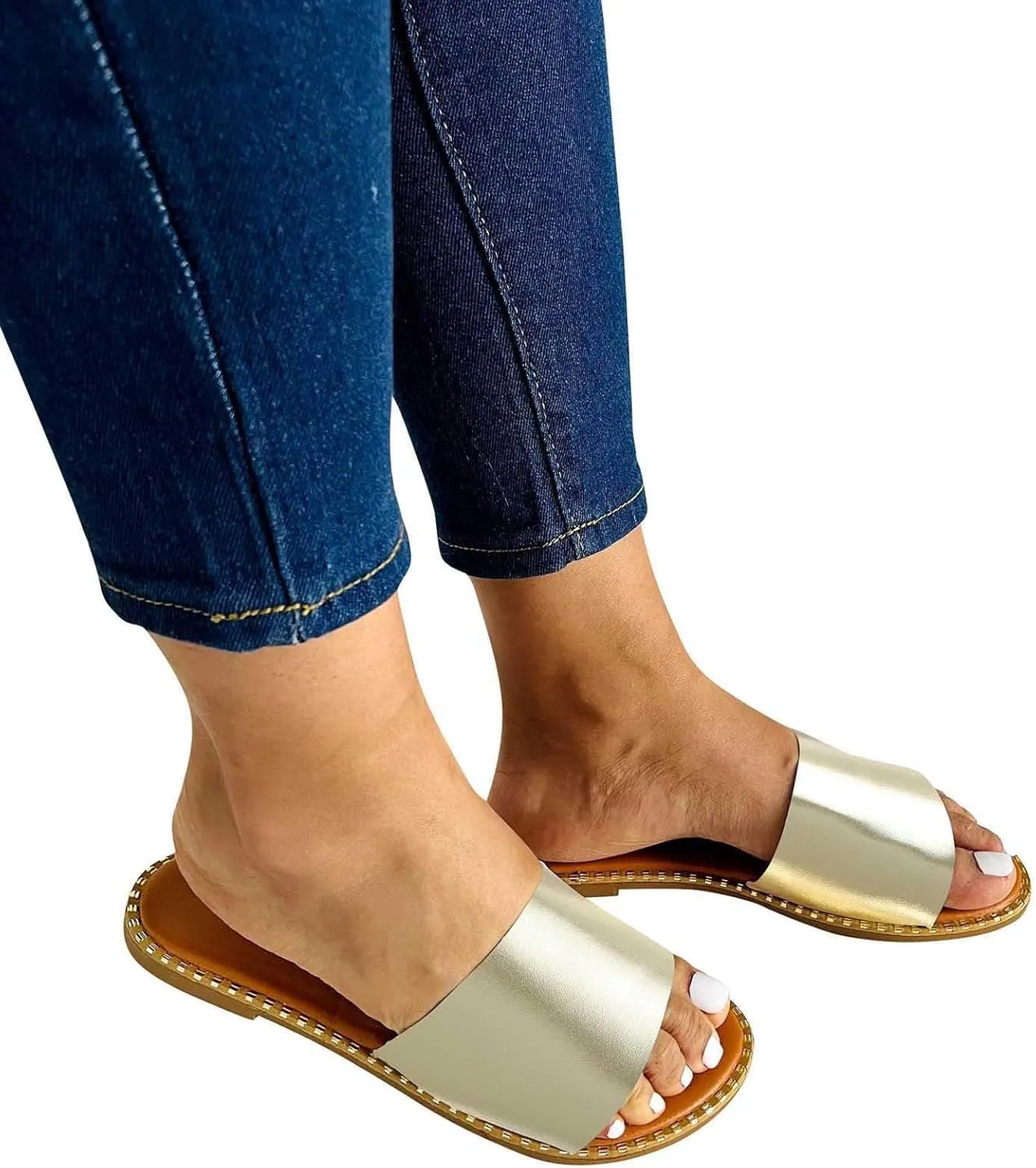 Womens Flat Slide Sandals Summer Fashion Sandals