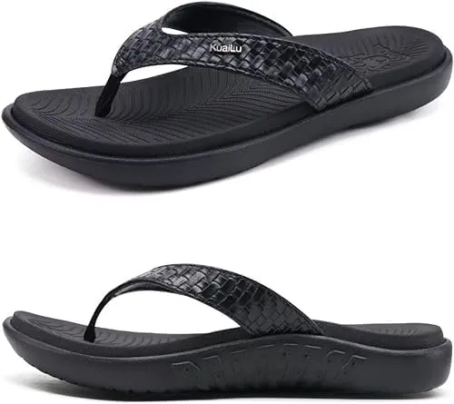 Womens Flip Flops Ladies Yoga Mat Comfortable Walking Thong Sandals With Plantar Fasciitis Arch Support Slip On Indoor Outdoor For Summer KuaiLu
