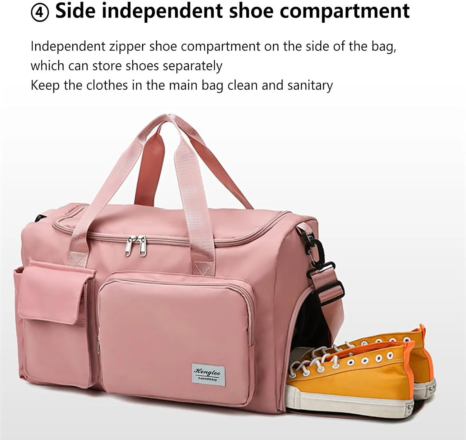 Womens Gym Bag with Shoes Compartment,28L Travel Duffel Bags,Durable Gym Duffle Bag for Workout Yoga Travel Sports