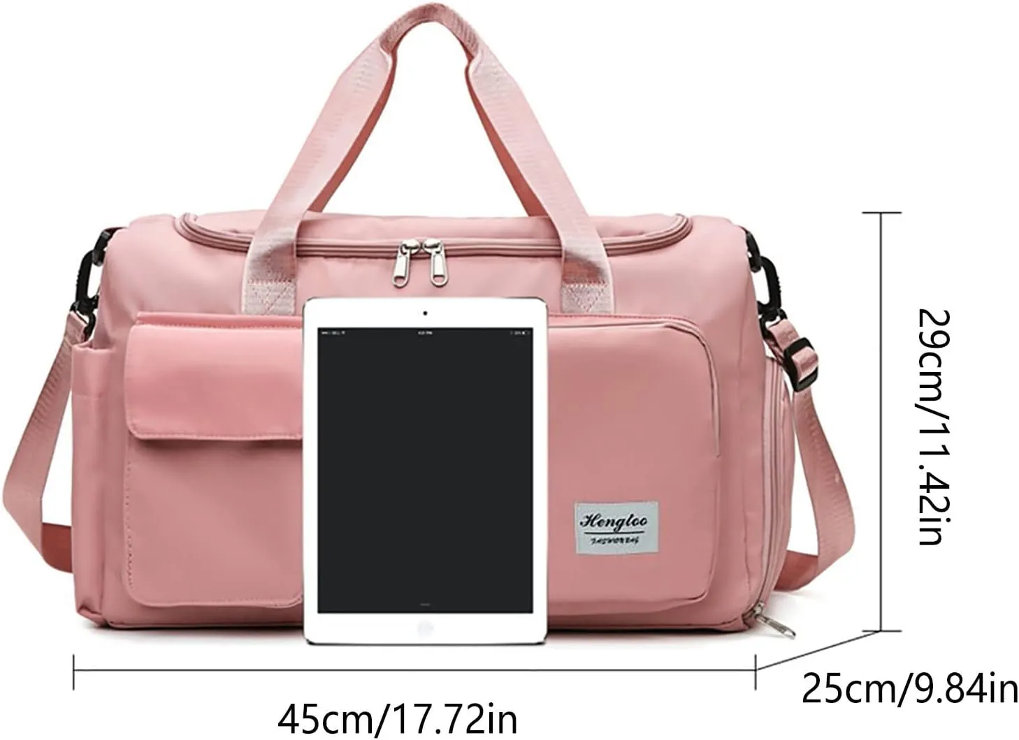 Womens Gym Bag with Shoes Compartment,28L Travel Duffel Bags,Durable Gym Duffle Bag for Workout Yoga Travel Sports