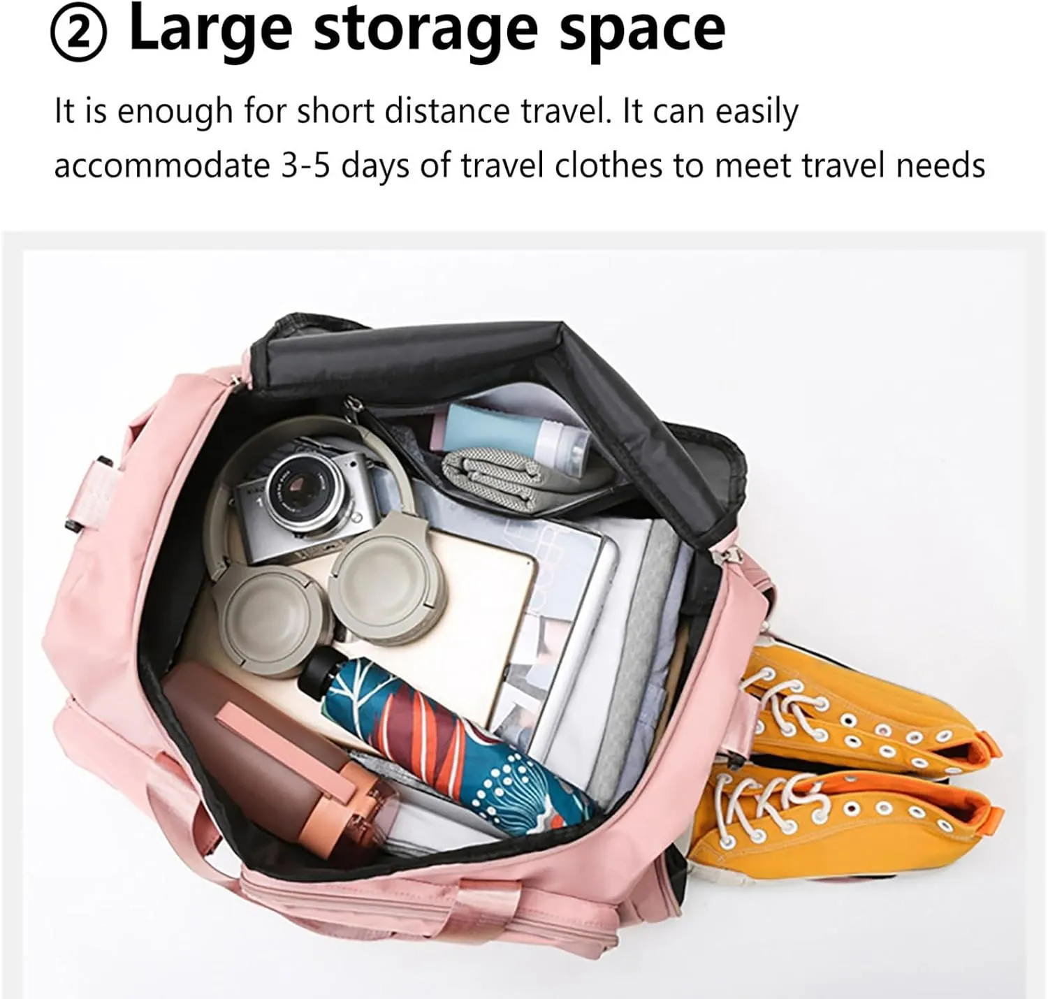 Womens Gym Bag with Shoes Compartment,28L Travel Duffel Bags,Durable Gym Duffle Bag for Workout Yoga Travel Sports