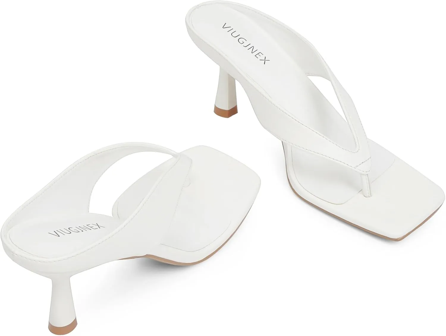 Women’s Kitten Heels Flip Flops Slip On Open Toe Low Heels Thong Square Slide Summer Fashion Party Dress Heeled Sandals for Women