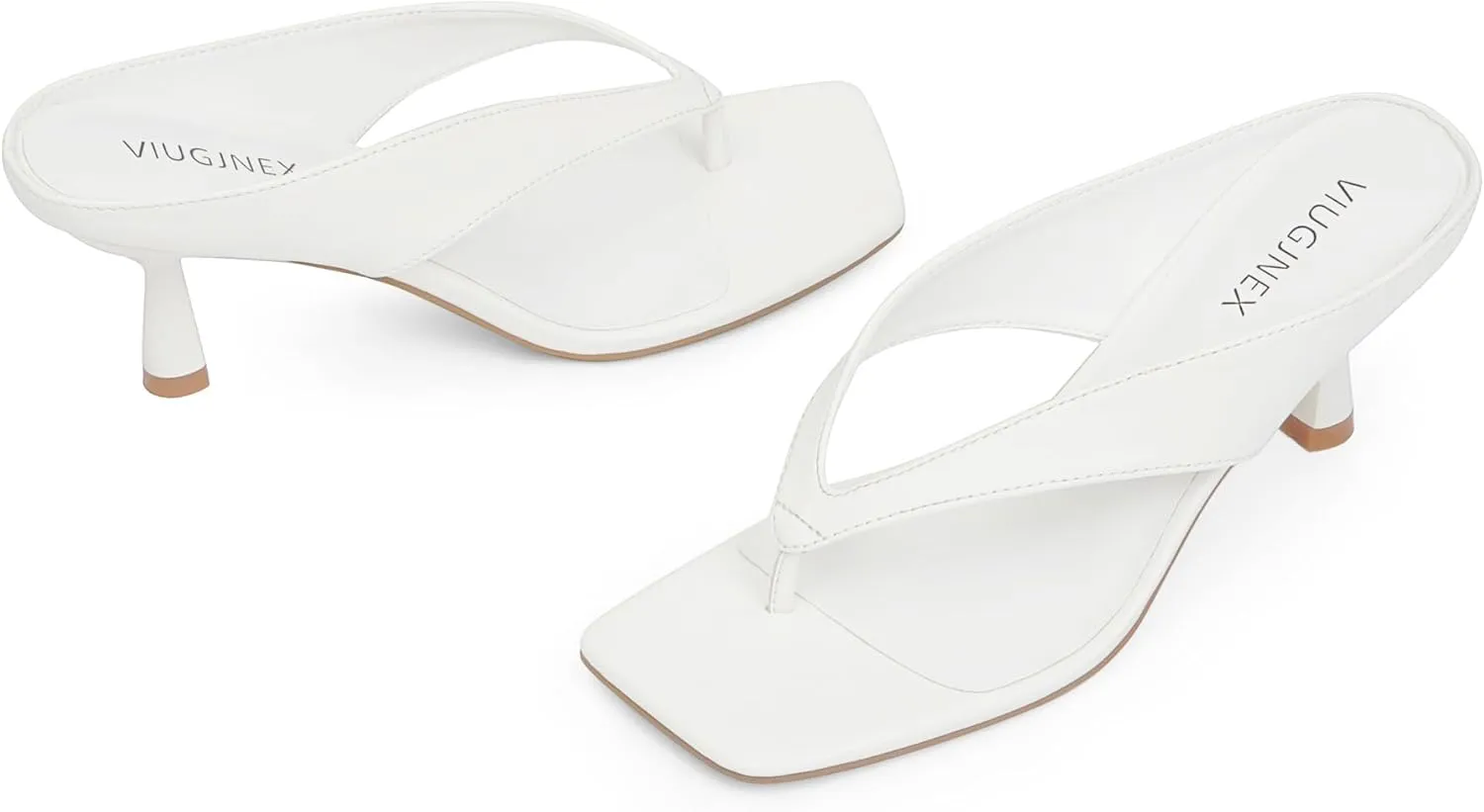 Women’s Kitten Heels Flip Flops Slip On Open Toe Low Heels Thong Square Slide Summer Fashion Party Dress Heeled Sandals for Women