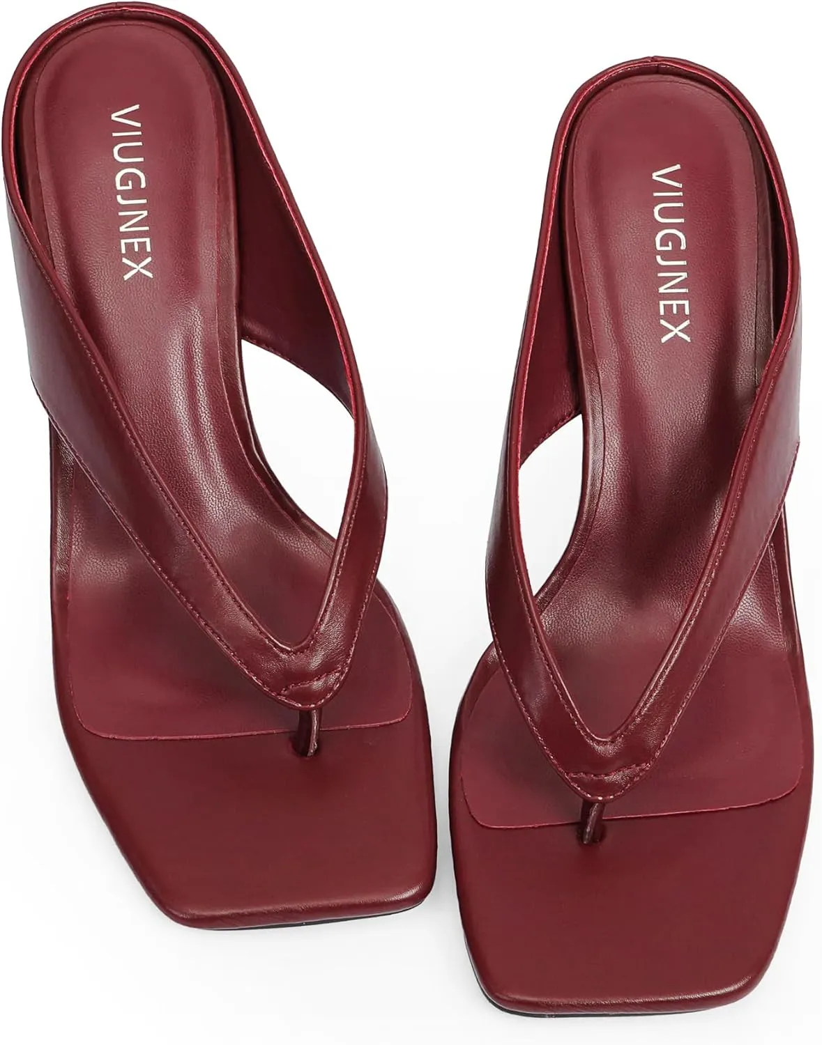 Women’s Kitten Heels Flip Flops Slip On Open Toe Low Heels Thong Square Slide Summer Fashion Party Heeled Dressy Sandals for Women