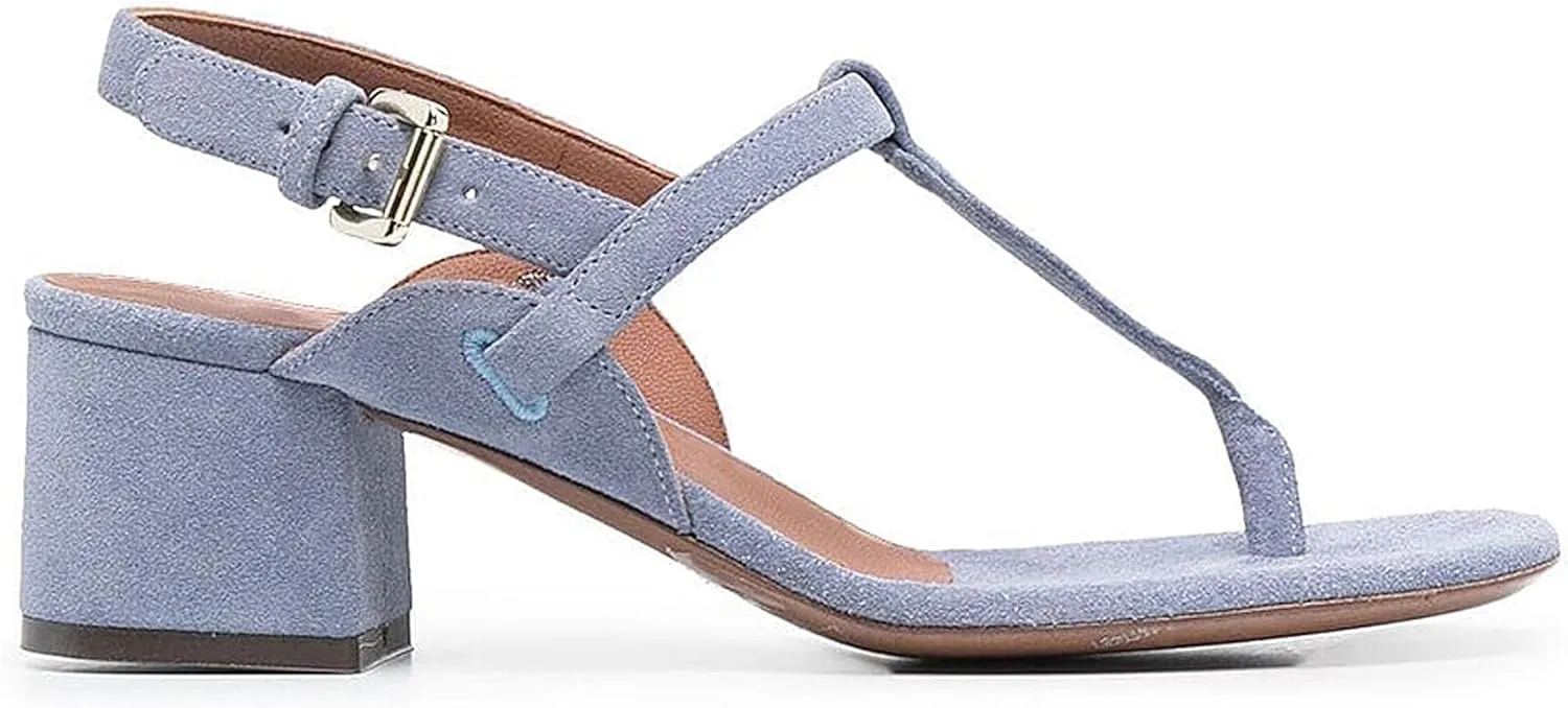 Women's Round Open Toe Heeled Sandals Flip Flops Slip On Block Mid Heel Slippers, Strappy Backless Summer Dress Slide Comfort Chunky Clip Casual Party Beach Slides