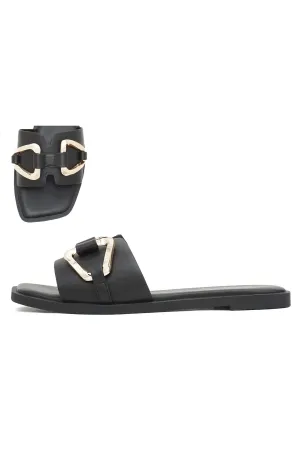 Women's Square Open Toe, Slide Sandals - LOVELLES