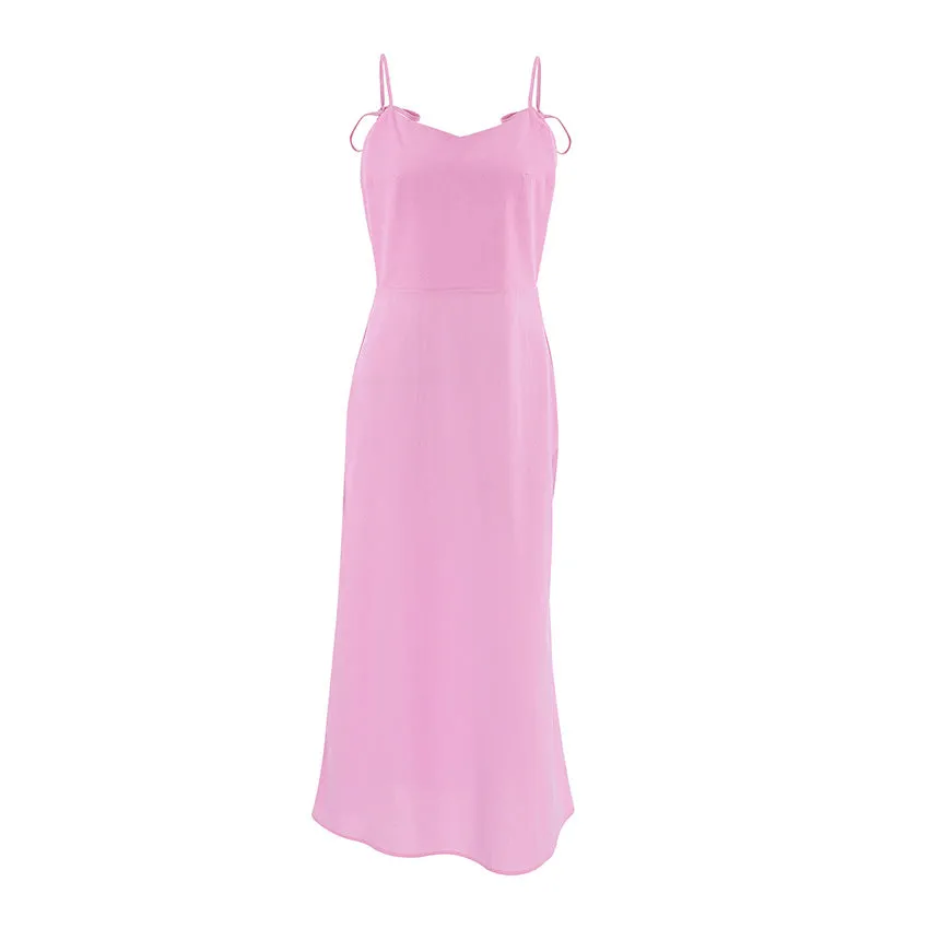 Women’s Sundress – Cotton Linen Blend – A-Line Fit – Adjustable Shoulder Straps – Full Length