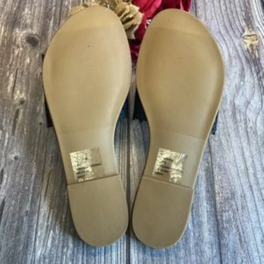 XOXO Rachad Black Flat Sandals 7M