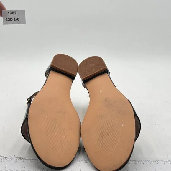 YDN Black Block Low Heel Sandals Open Toe Ankle Strap Comfortable Walking Shoes