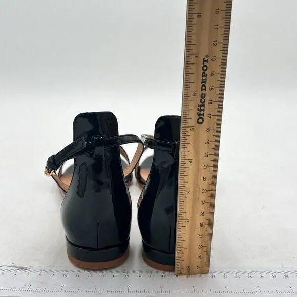 YDN Black Block Low Heel Sandals Open Toe Ankle Strap Comfortable Walking Shoes