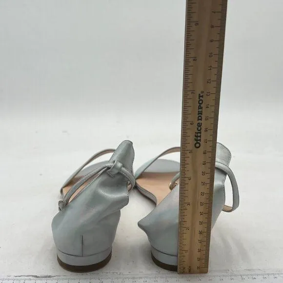 YDN Silver Block Low Heel Sandals Open Toe Ankle Strap Comfortable Dress Shoes
