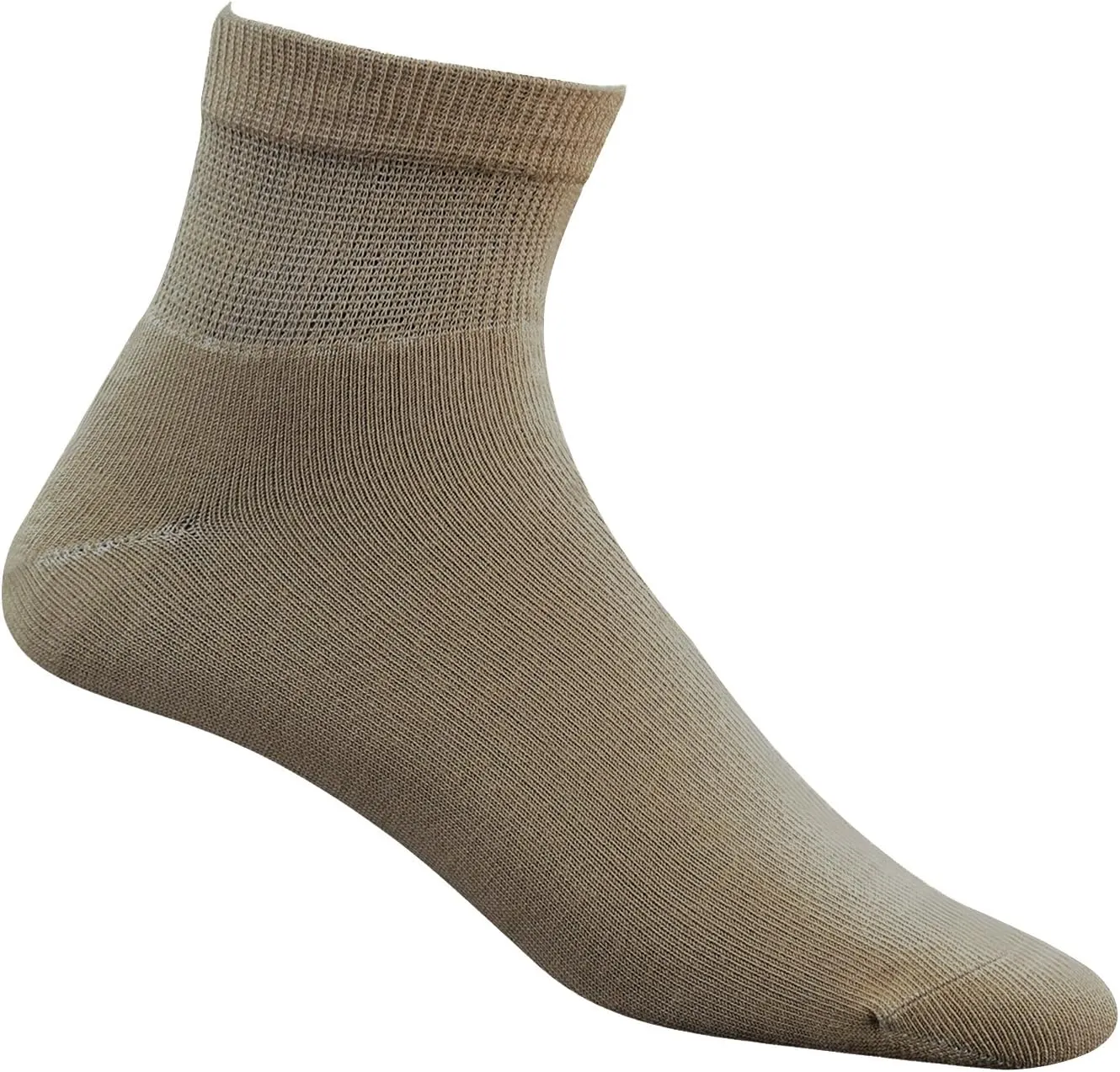 Yomandamor Men's 6 Pairs Combed Cotton Diabetic Ankle Socks with Seamless Toe and Non-Binding Top