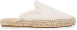 Zaragoza Authentic Spanish Espadrille Flat Slides for Women - Sustainable, Eco Friendly, Vegan Shoes. Classic Style, Organic Cotton Canvas Upper, Comfy Insole, Jute Midsole, Rubber Sole. Made in Spain