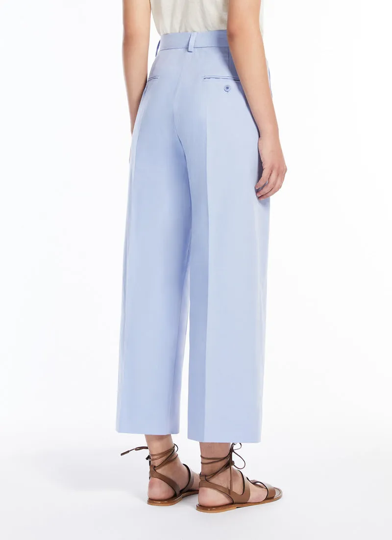 Zircone Cropped Cotton Linen Trouser