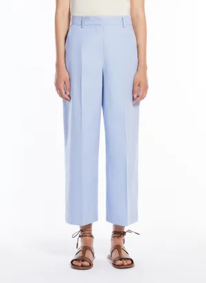 Zircone Cropped Cotton Linen Trouser