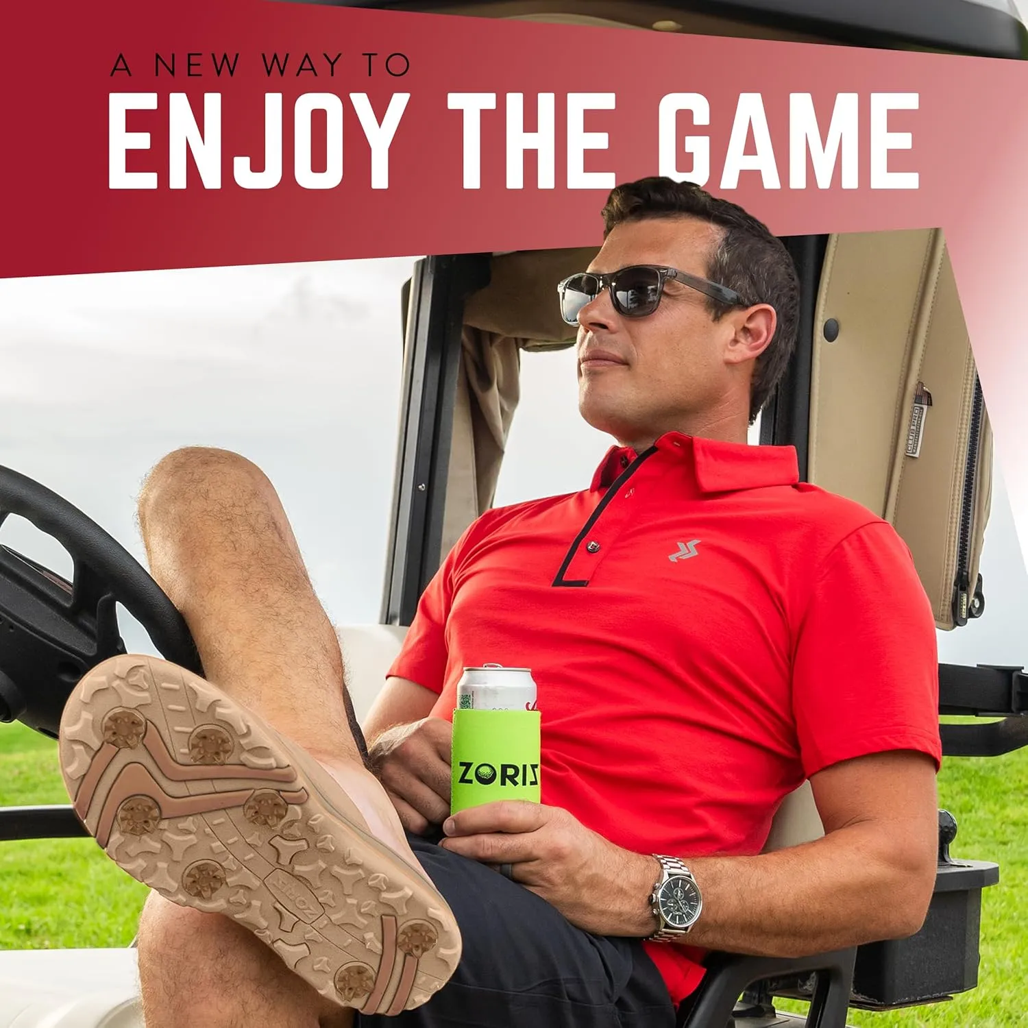 ZORIZ Collegiate Series Golf Sandals for Women and Men, Thong Flip Flops With Removable Spikes, Golf Footwear With Deeper Heel Cup and Higher Sidewalls