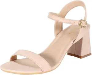 ZriEy Mid-height Chunky Block Heels for Women Heeled Sandals 2.8 Inch Open Toe Adjustable Ankle Strap Heels for Weddings Parties Daily Wear Shoes